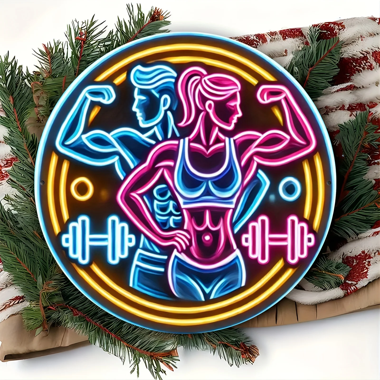2D Металлическая вывеска для ф – обзор и цена Home Gym Neon Sign